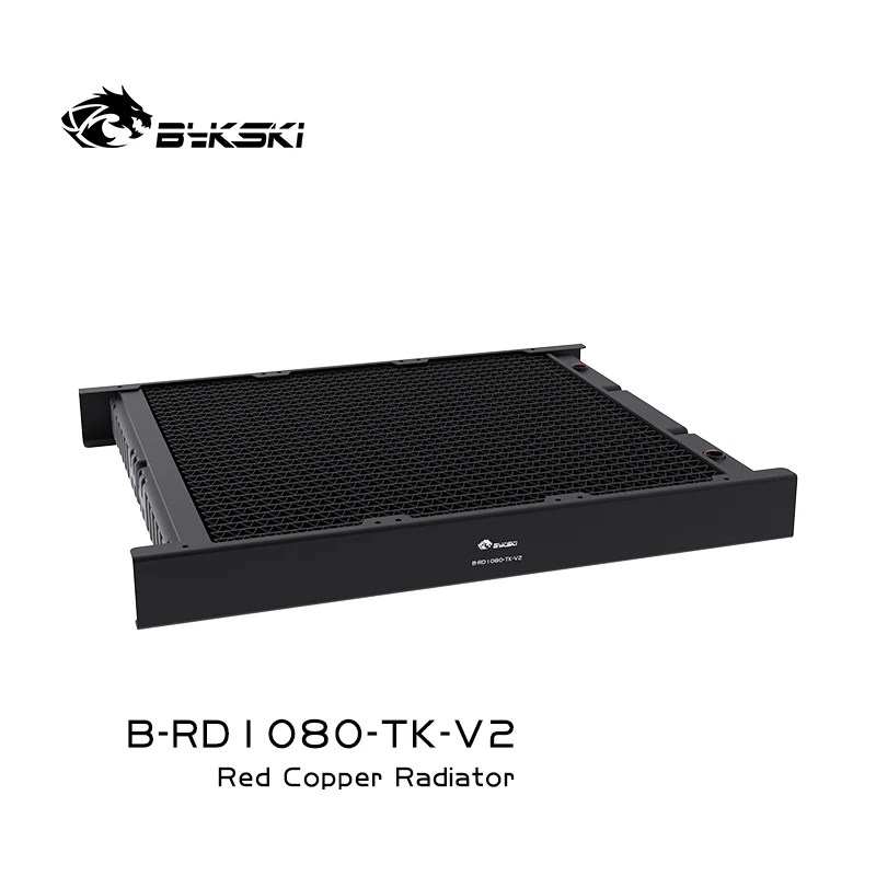 Bykski Black Water Cooling 1080mm Copper 46mm Thick Radiator,G1/4 Thread 360mmx3 for Computer Water Cooling Build,B-RD1080-TK-V2