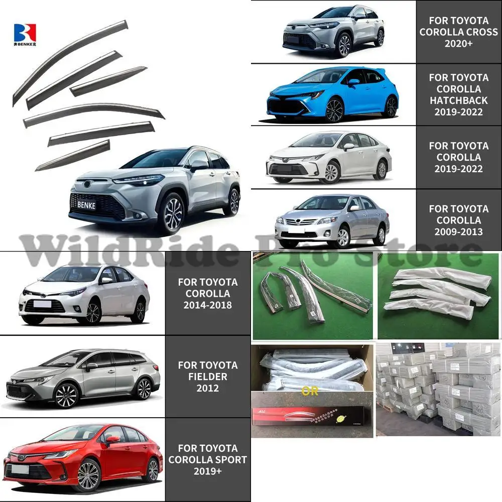 

1 set Toyota Corolla Cross Front Lower 2020+ Injection Molding Deflector PC + Stainless Steel Window Sun Visor