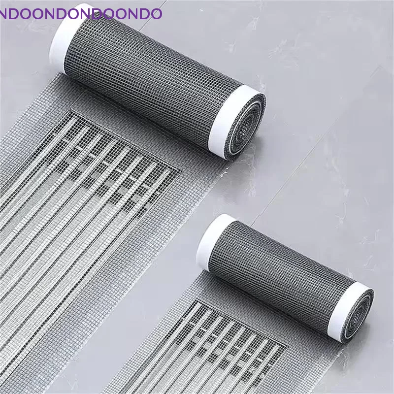 

Stick-On Disposable Hair Catcher for Shower and Kitchen Drains, Tailorable Mesh Drain Sticker Filter