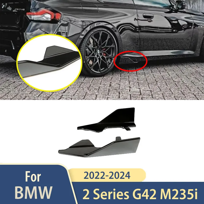 

Car Side Skirt For BMW 2 Series G42 Coupe M235i 2022 2023 2024 2 Door Auto Exterior Splitter Corner Cover Lower Body Kits