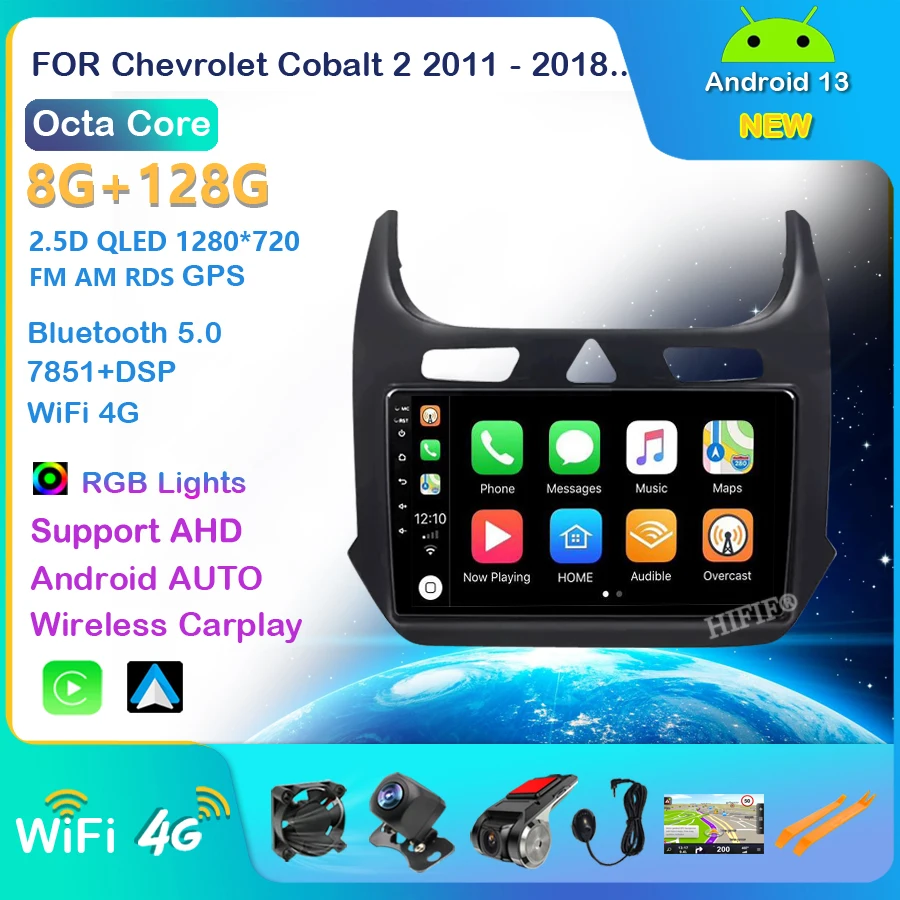 

For Chevrolet Cobalt 2 2011 - 2018 Car Radio Multimedia Video Player Navigation GPS Android 13 No 2din 2 din dvd