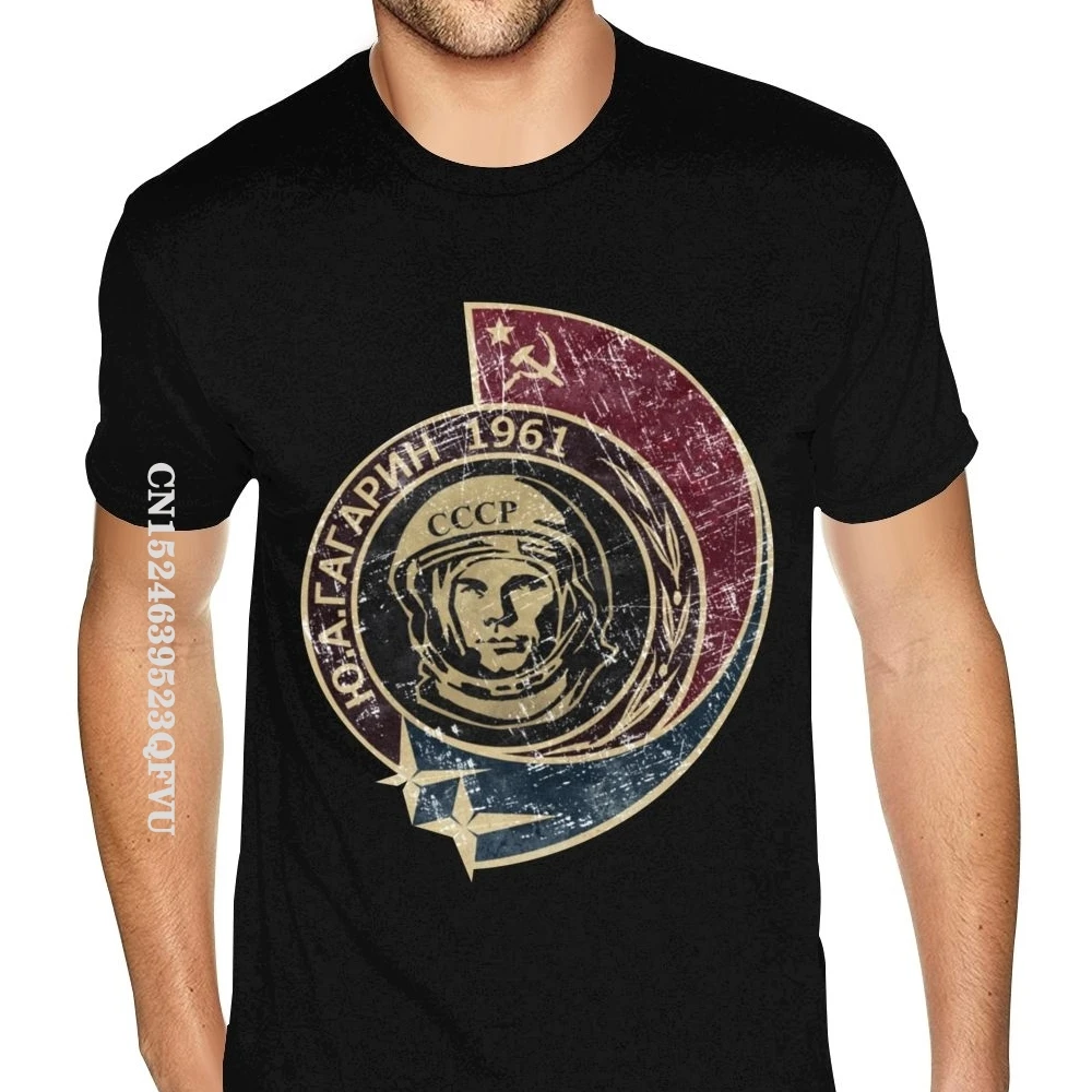 CCCP Yuri Gagarin 1961 Vintage Printed Mens Tshirt For Men Hot Sale Custom Oversized Anime Tshirt Men Tees Japan Style