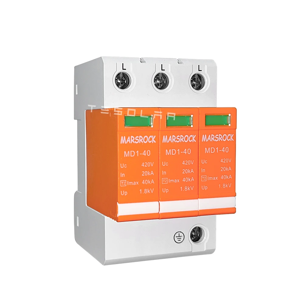 Imax 40ka ac Fase Protetor contra Surtos de Vento Dispositivo Protetor contra Surtos Dispositivo Protetor Spd 420v