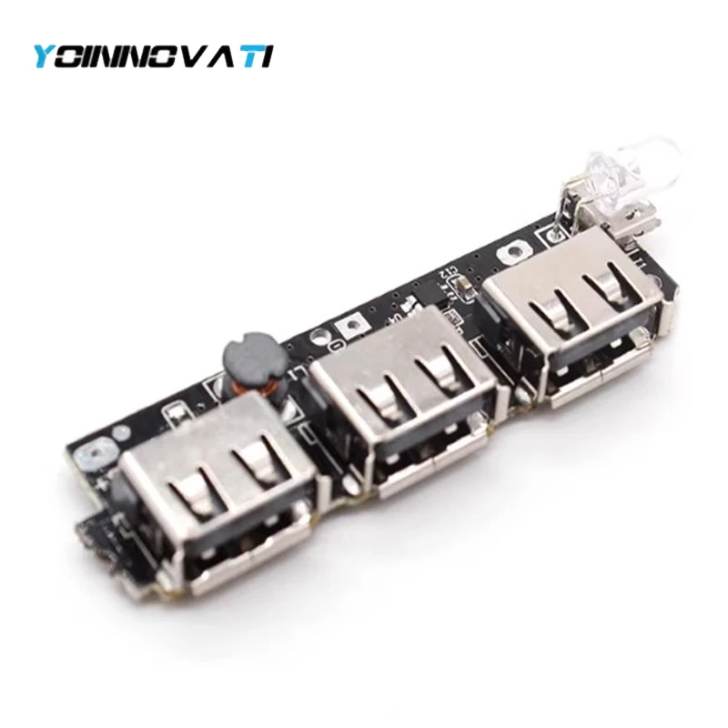 Module de suralimentation 5V2.1A DIY pour batterie externe avec 3 ports USB pour modules et kits électroniques de batterie au lithium 18650