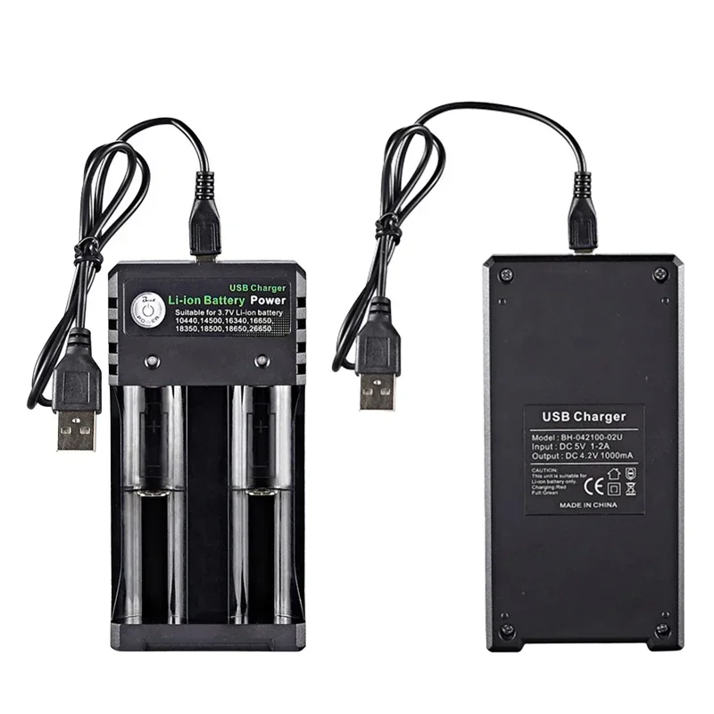 1/2/3/4 Slot 3.7V 18650 Charger for 18350 16340 14500 10440 14500 16340 16650 14650 Independent Charging Li-ion Battery Charger