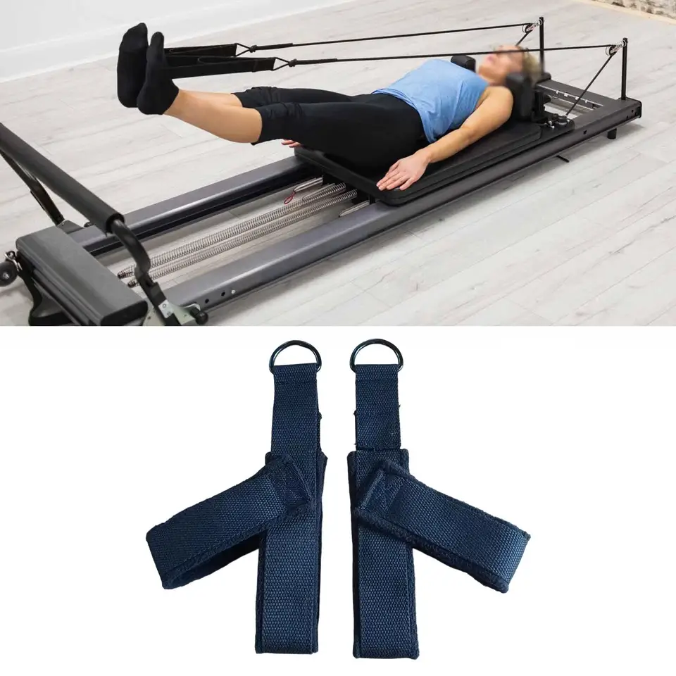 2x Pilates Double Loop Straps for Reformer Nonslip Fitness