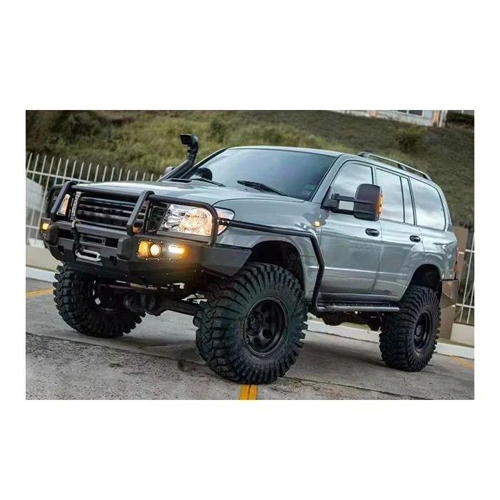 GZDL4WD 4x4 Factory Steel Front Bumper for Land Cruiser LC100 Front Bull Bar Rolled Steel Bumper 6