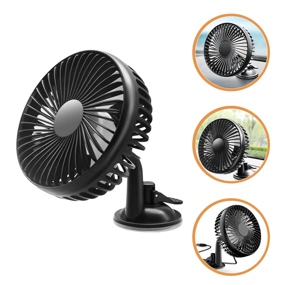 Car Fan USB Charging Rotatable Cooling Fan for Truck Vehicle with Stable Dashboard Mount Carseat Fans Car Fans Air Conditioner