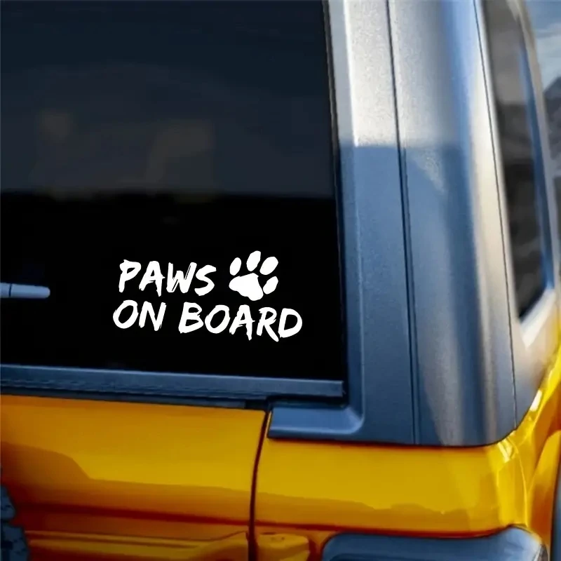 Paws On Board Car Decal, Pet Decal, Pet On Board Sticker, Vinyl Decal, Dog On Board Decal.