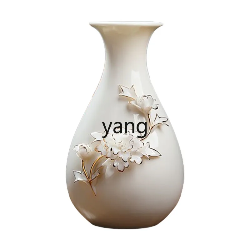 L'm light luxury ornament, living room dining table flower arrangement dried flower porcelain