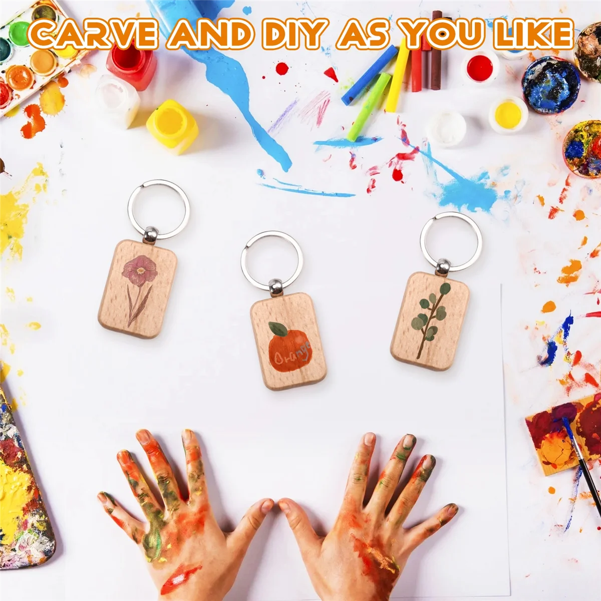 

НОВЫЙ 60 шт. пустой закругленный прямоугольный деревянный брелок «сделай сам», деревянный брелок для ключей, можно гравировать, подарок «сделай сам»