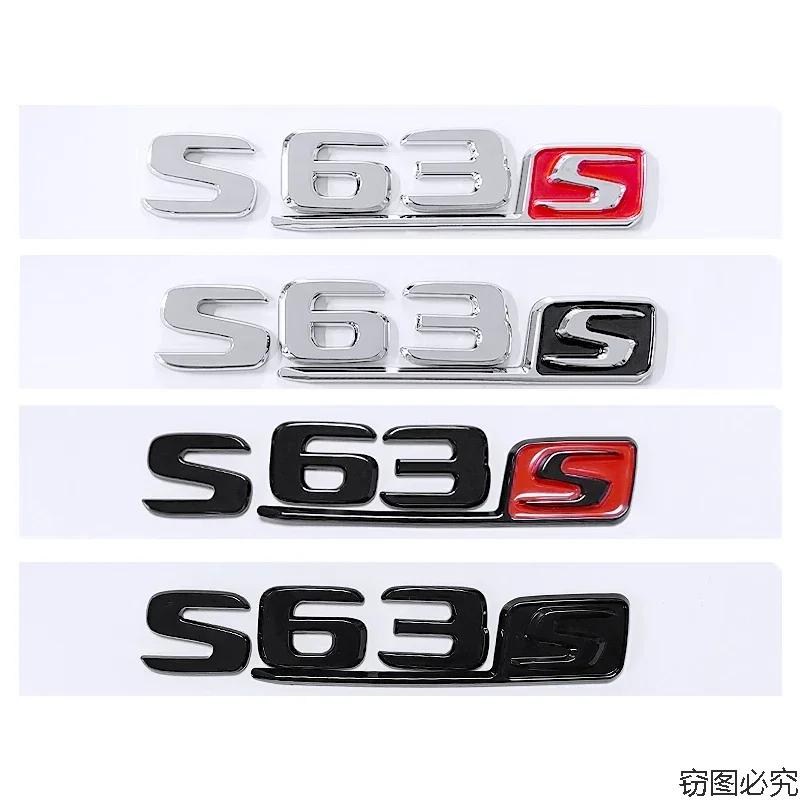 ABS Car Sticker Auto Rear Trunk Badge Decals Accessories for Mercedes Benz S63S C63S E63S S63S GT63S GTS GT43S GT63S A45S CLA45S