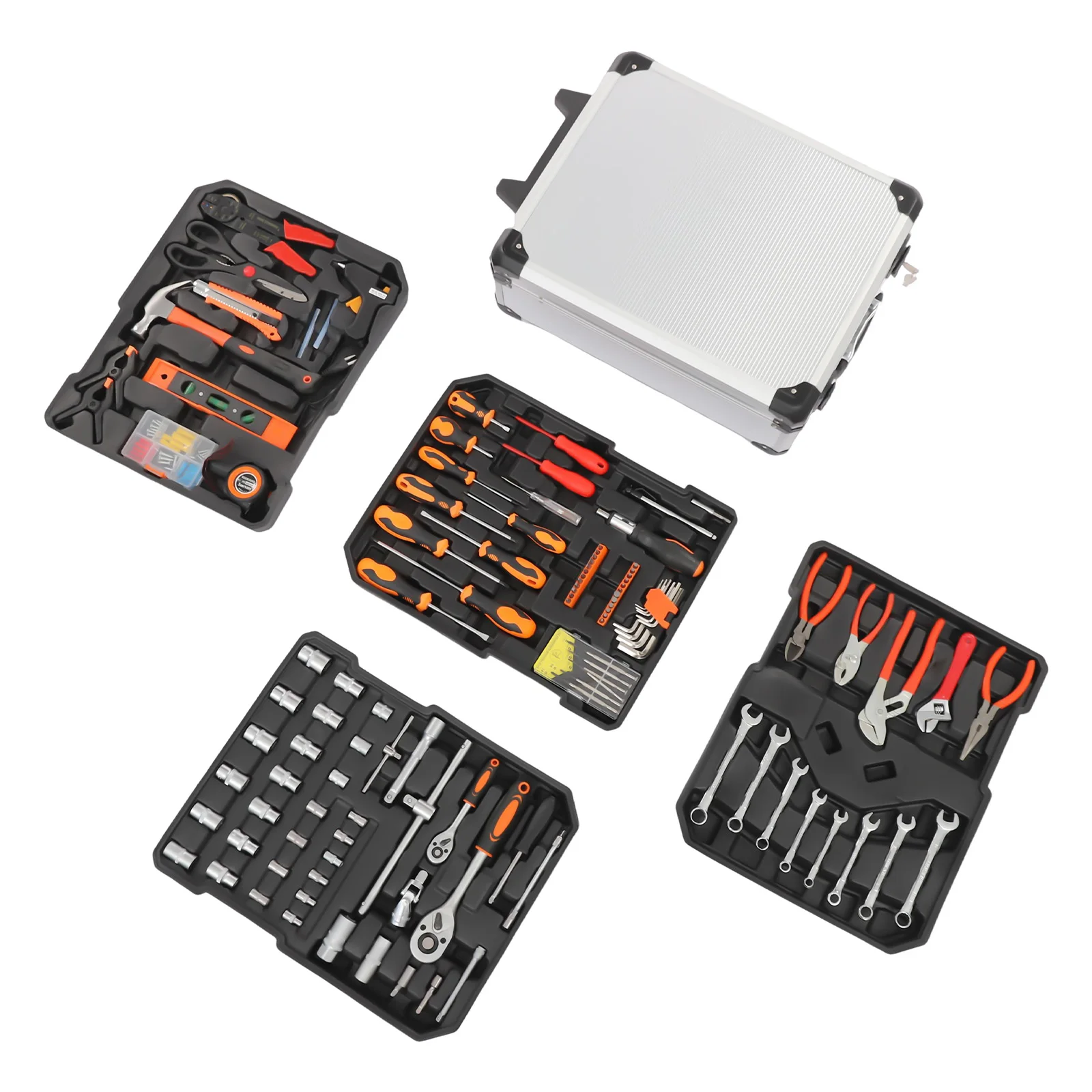 

Complete 187-Piece Home Repair Tool Set, Rust-Resistant Carbon Steel, Includes Essential Tools for DIY, Auto Repair, and Mainten