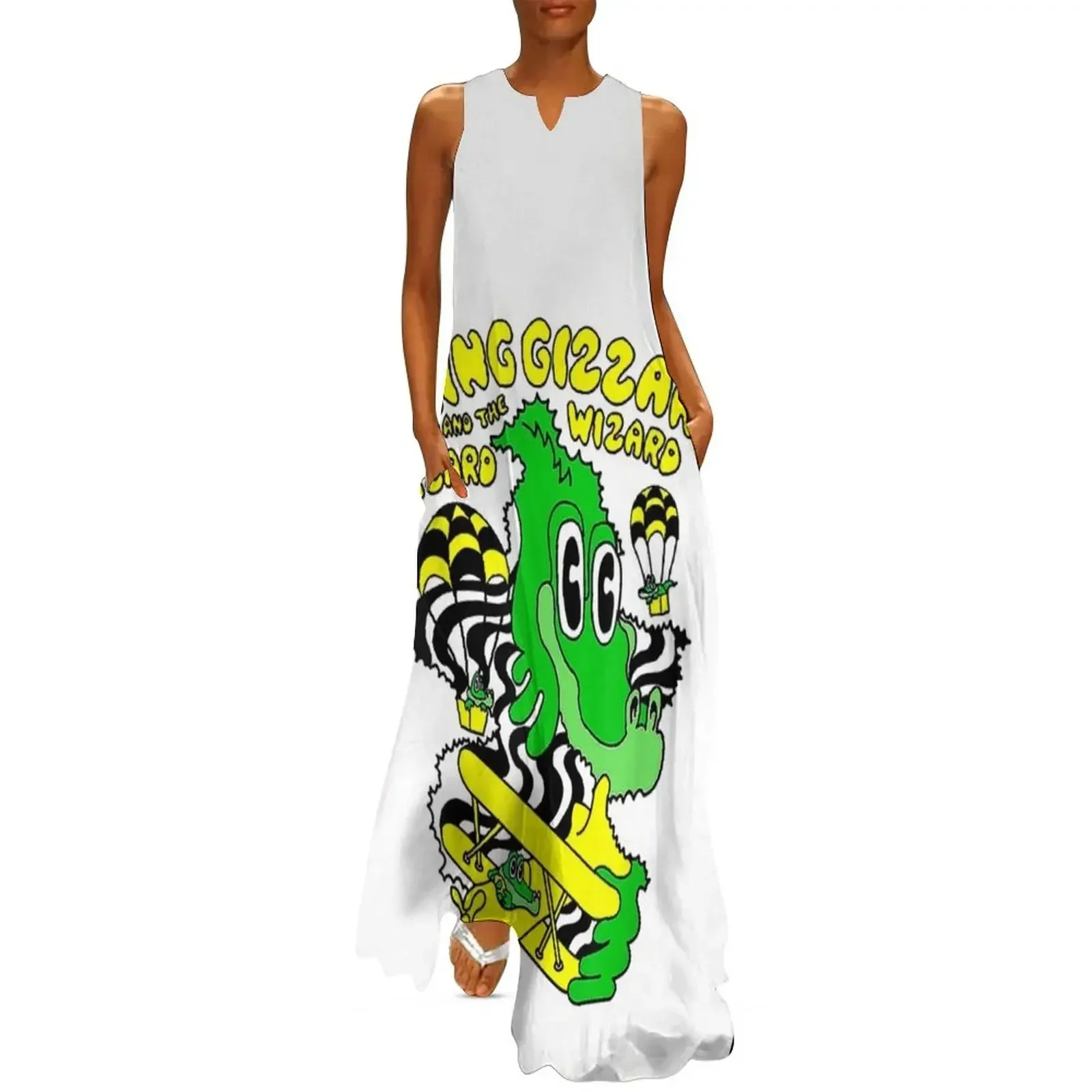 

King Funny Gizzard The Lizard Gift Wizard Long Dress women dress Dress for pregnant women Long dresses women dresses