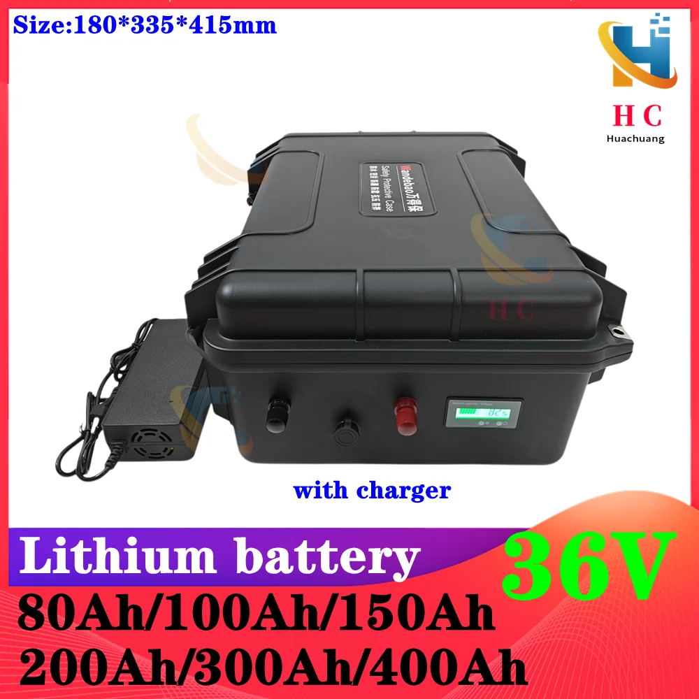 

36V 40Ah 50Ah 80Ah 100Ah 200Ah 300Ah 400Ah lithium ion battery pack for 4000W 2000w tricycle scooter boat Solar energy EV