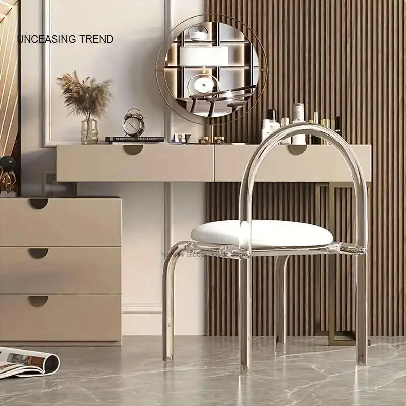 Скандинавский акриловый прозрачный обеденный стул, минималистичный креативный стул для гостиной, обеденный стул для столовой, туалетный стул для спальни