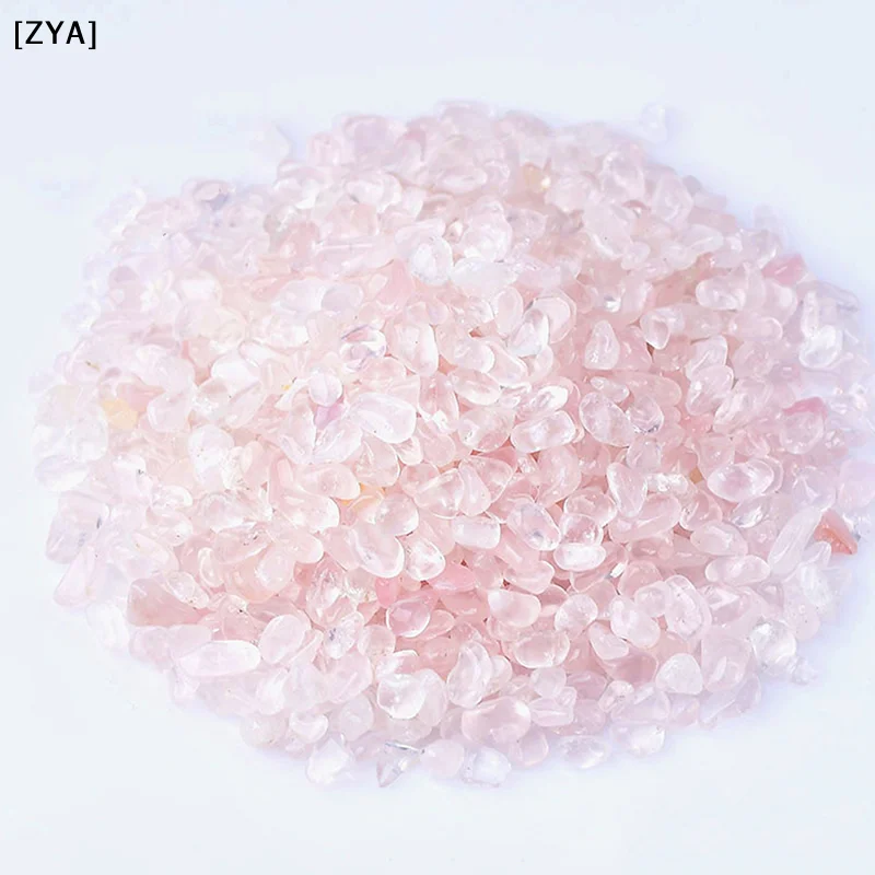 500g/bag Natural Stones Rose Quartz Material Crystal Gravel Stone  Ore Minerals Reiki Specimen  Aquarium Decor[ZYA][ZYA]