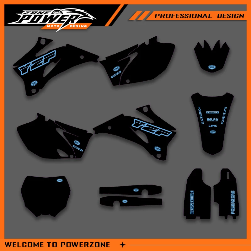 

Powerzone Graphics For YAMAHA YZF250 YZF450 2006 2007 2008 2009 YZ250F YZ450F Decals Stickers Motorcycle Background Custom 02