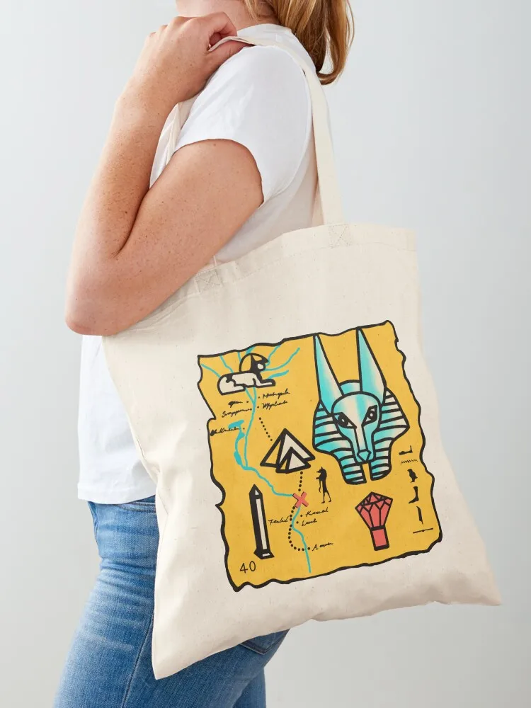 Adventurers Egypt Treasure Map Tote Bag reusable shopping bags canvas shopping bag custom bags Women's beach bags
