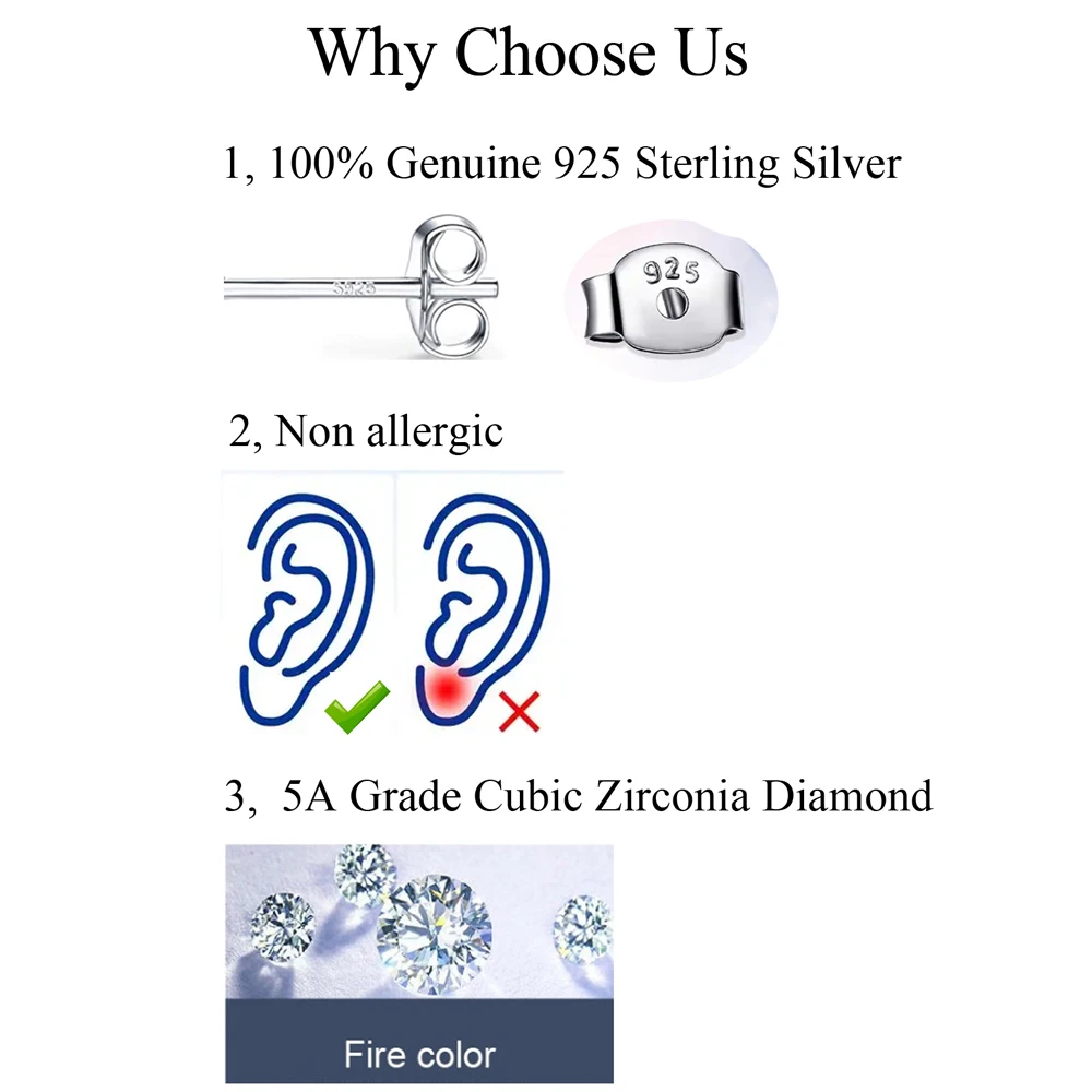 QooLady Real 925 Sterling Silver Cubic Zircon Lucky Leaf Flower Stud Earrings for Women Banquet Party Fine Jewelry Gifts SE026