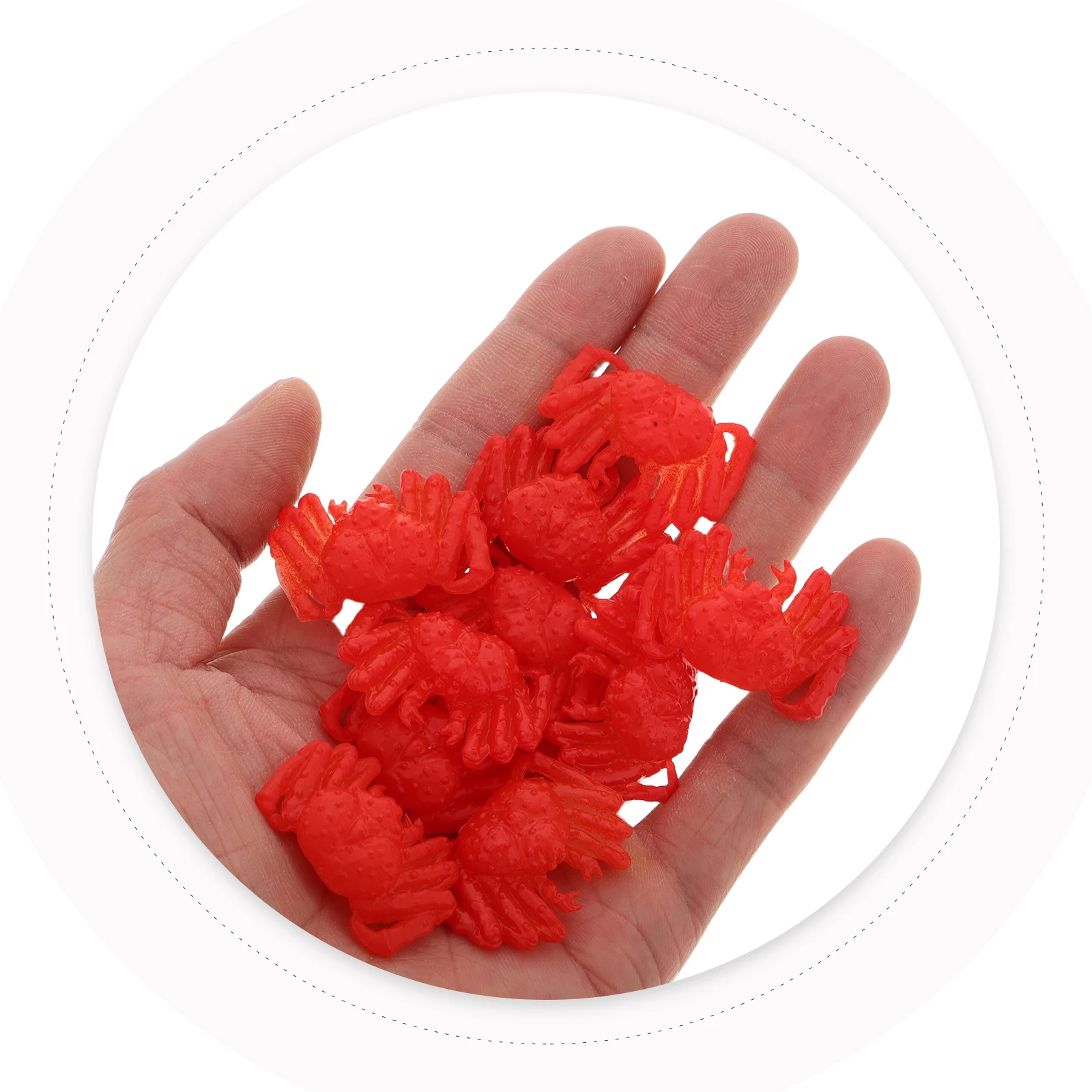 

10Pcs Realistic Artificial Crab Miniature Seafood Decoration Kitchen Display Simulation Plastic Cooked Crab for Culinary Setup