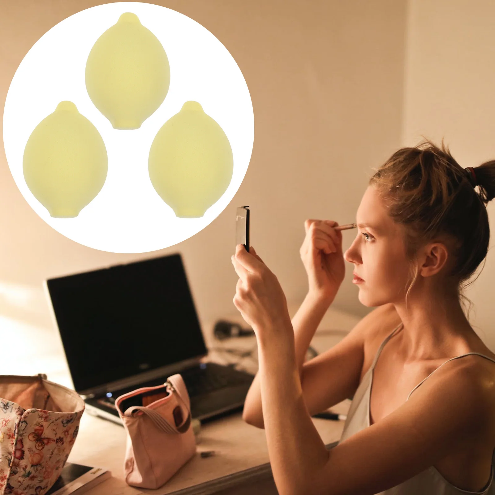 3Pcs Foundation Schönheit Schwamm Make-Up Schwamm Obst Geformt Weiche Mixer Werkzeug Puderquaste für Glatte Professionelle Finish