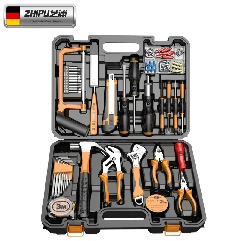 Professional-grade Woodworking Hand Tool Set with Multi-functional Toolbox