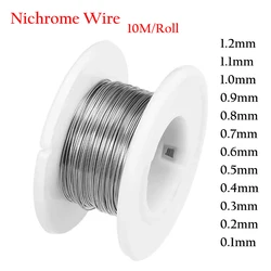 Nichrome Wire 10M/Roll Heating Wire Diameter 0.2mm-1.2mm Cutting Foam Resistance Wires Alloy Heating Yarn Mentos