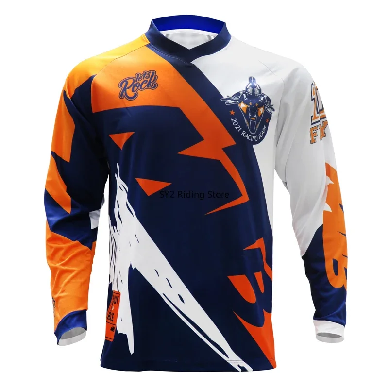 

2021 Летняя мужская футболка для мотокросса mx Велоспорт mtb внедорожный велосипед горная рубашка