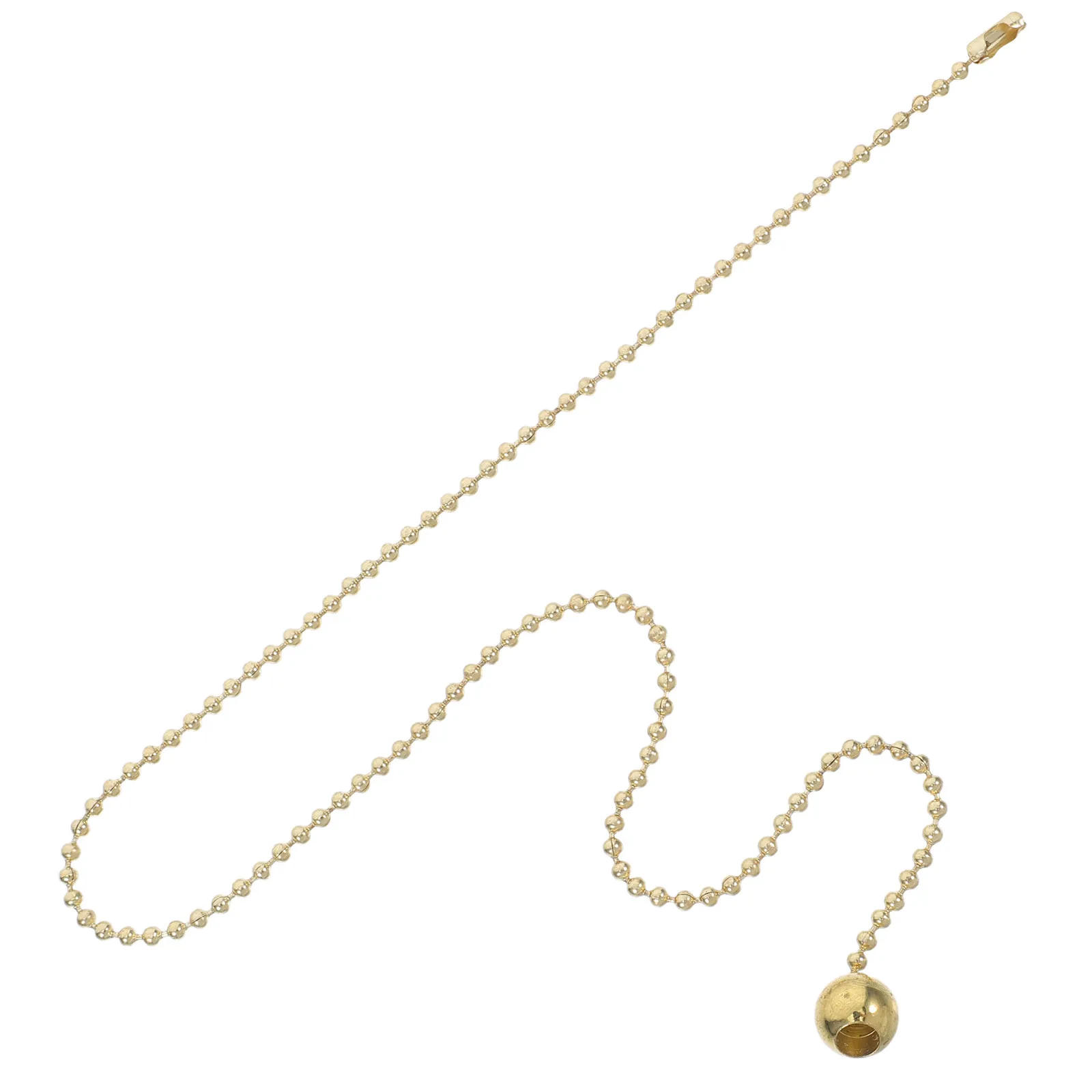 Round Ball Pull Chain Switch Pendant Decorative Light Control for Ceiling Fan Lamp Bathroom Closet Metal Beaded Pull Cord