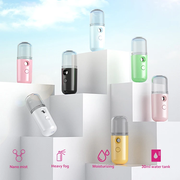 

718B Мини-USB-спрей для лица с функцией подзарядки: 30 мл, нано-распылитель, портативный ручной увлажнитель воздуха