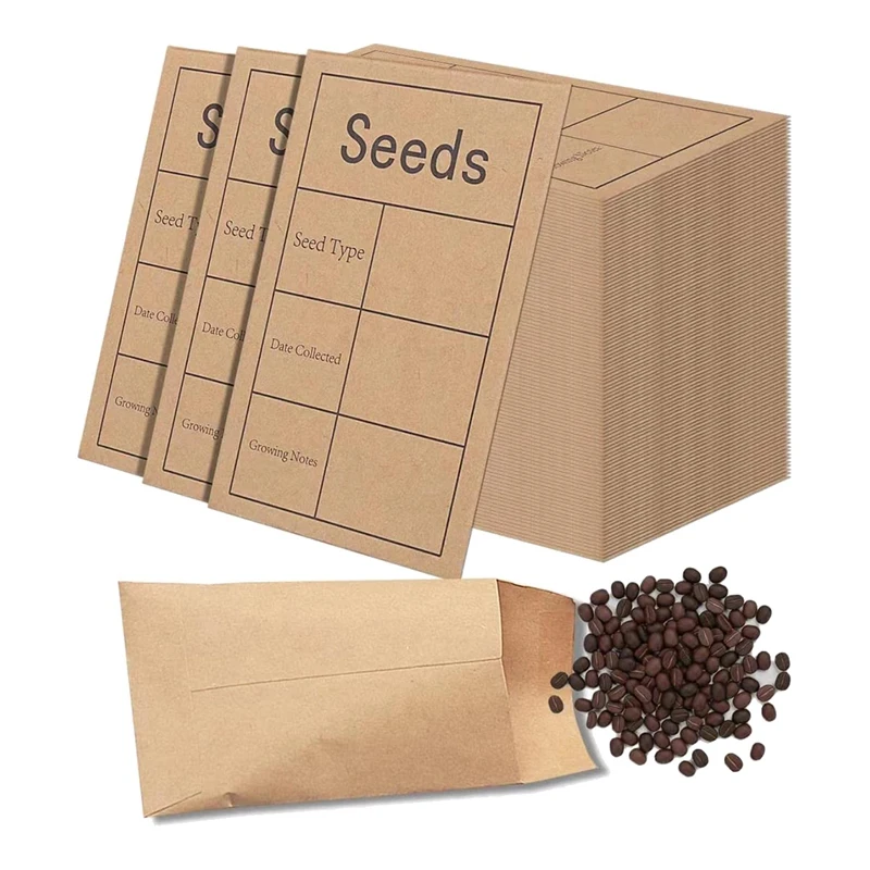 150 Pack Seed Saving Envelopes,Small Paper Envelopes For Seeds, 2.3X3.5 Inch Self Sealing Kraft Seed Packets Envelopes