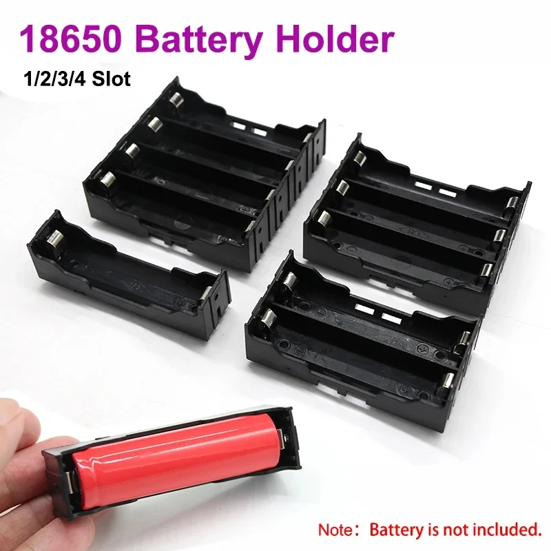 1/2pcs 18650 Parallel 1/2/3/4  18650 Battery Holder 18650 Storage Box Case 18650 Parallel Battery Box Shell