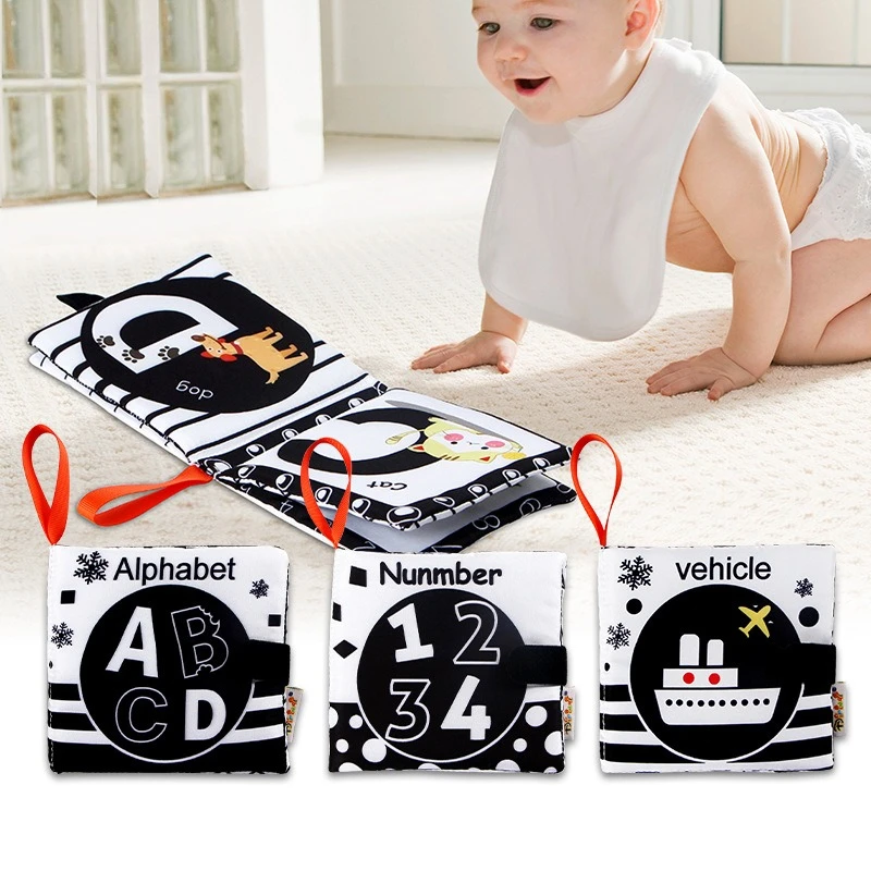 

Visual Enlightenment Number Cognition Cloth Book Safe Tear Resistant Crinkle Paper Interactive Toy Growth Companion Learning Set