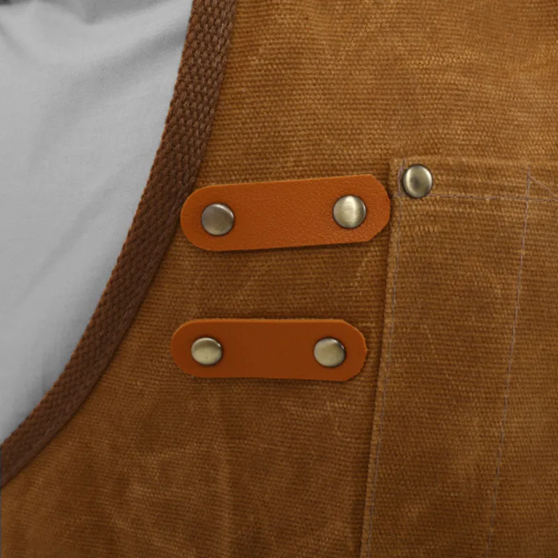 

Long Heavy Duty Waxed Canvas Tool Apron Carpenter Woodworking Aprons Carpenters Water-Resistant 18 Oz Fully Adjustable