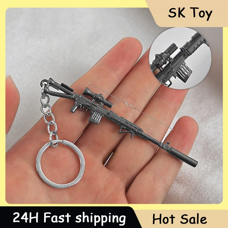 Miniatura de Arma SVD Arena Breakout de 9cm em Liga Metálica, Chaveiro Colecionável, Presente, Acessório de Moda Durável