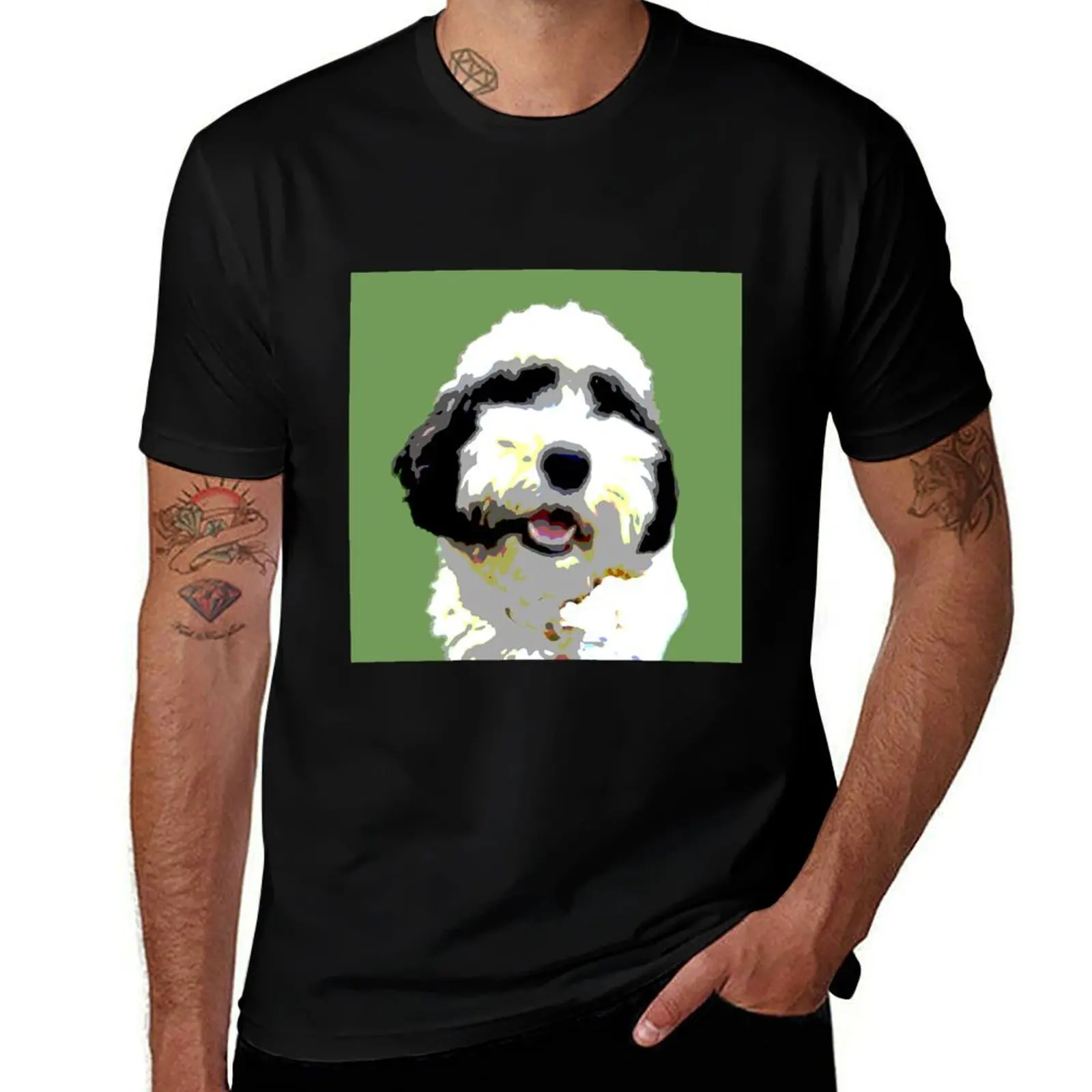 

Bernedoodle Green T-Shirt t shirt personalised men t shirt cotton 100% anime t shirts oversize T-Shirt