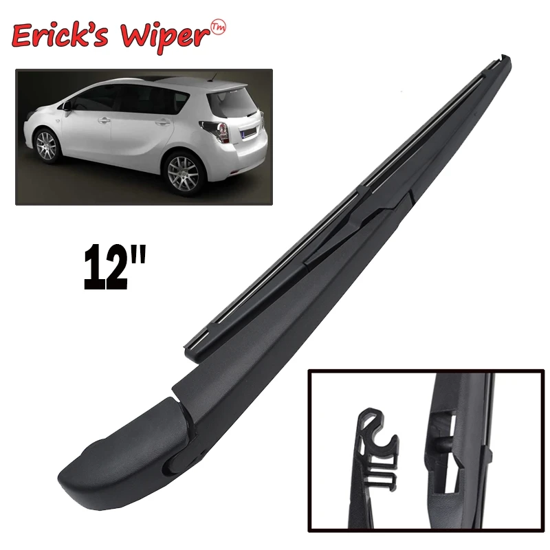 

Erick's Wiper 12" Rear Wiper Blade & Arm Set Kit For Toyota Verso 2009 - 2019 Windshield Windscreen Tailgate Window Rain Brush
