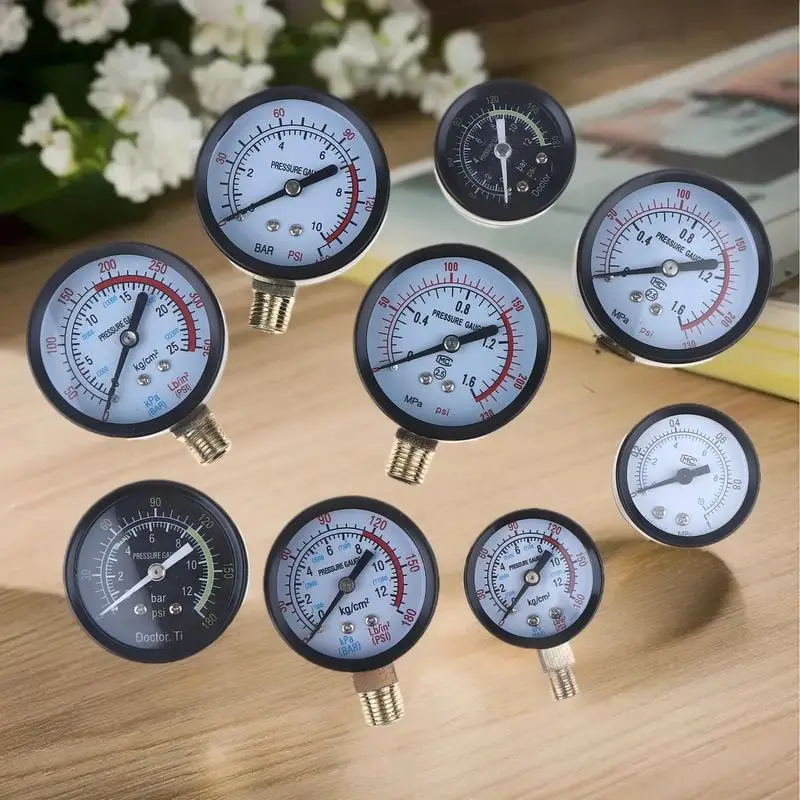 1Pcs 0-25Bar 0-10Bar 0-12Bar Hydraulic Fluid Measuring Instrument Air Compressor Pressure Gauge DIY AccessoriesHot view 3