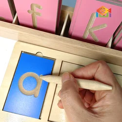 English Spanish Alfabeto Español Tracing lowercase little letters ties Board montessori materials language wooden toys