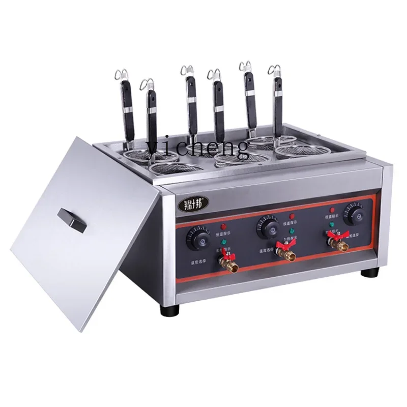 

Electric Heating Pasta Cooker Good Smell Stick Spicy Hot Pot Six-Head Commercial Energy Saving Stove for Soups and Noodles
