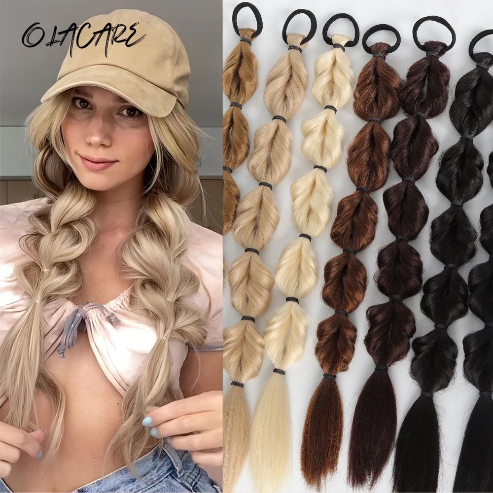 

OLACARE 2 шт. длинные косы, парик с хвостиком через пузырьковую косу, синтетическая натуральная краска, твист-коса, завязанные дреды, двойной фонарь