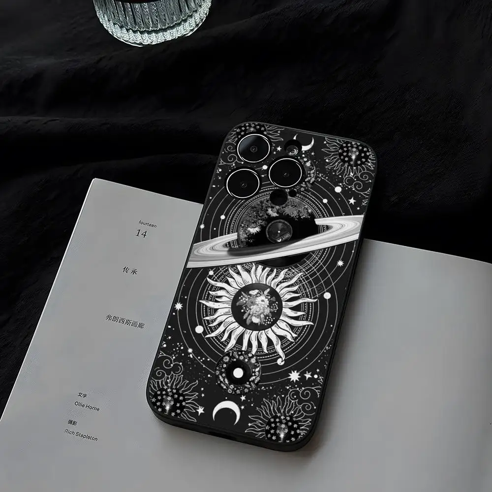 Suns Moons Clouds Astrological Phone Case For Iphone 17 16ProMax 15 11 13 14 Pro Xs Max Mini Xr X 7 Plus Shell Coque
