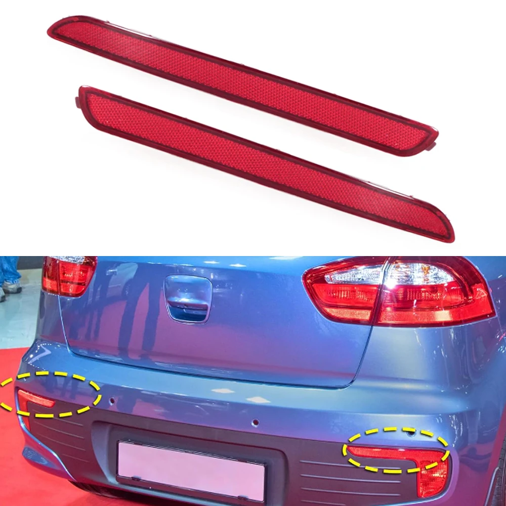 1 Pair Rear Bumper Reflectors reflective strips 92405-1W000 92406-1W000 Compatible with Kia Rio Sedan 4 Doors 2012-2015