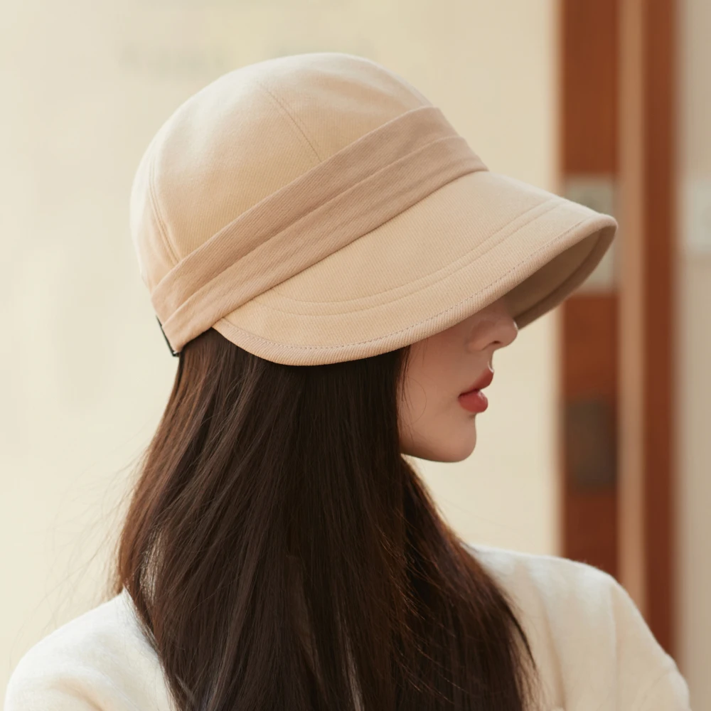 HT5012 Eimer Hut Neue Hohe Qualität Patchwork Herbst Winter Hüte für Frauen Packbare Breite Krempe Hut Weibliche Sonne Fischer Eimer Kappe – Detail 7
