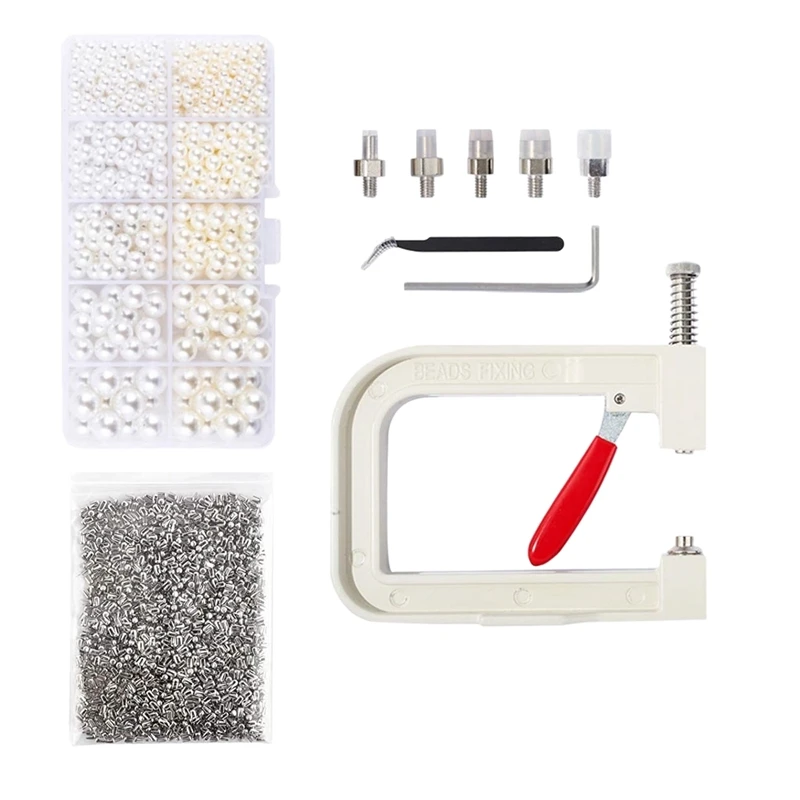 

Pearl Setting Machine Tools Set Beads Rivet Fixing Machine Imitation Pearl Acrylic Beads For Hat Shoes Clothes DIY Craft