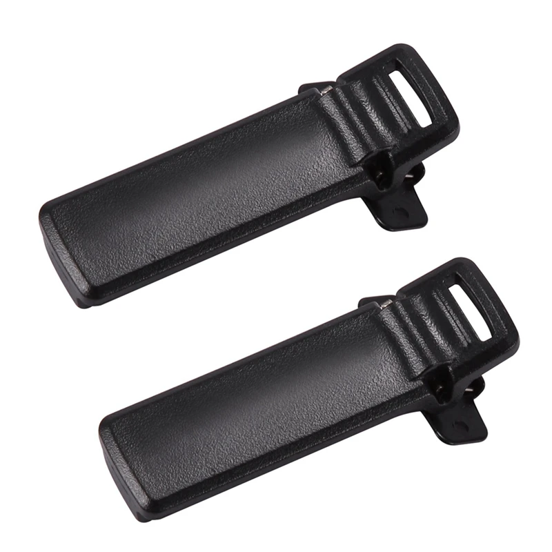 Y44A 4Pcs Walkie Talkie Spare Part Bafor ck Belt Clip 2-Way Radio for Baofeng Intercom UV5R 5RA 5R+ ABS Black
