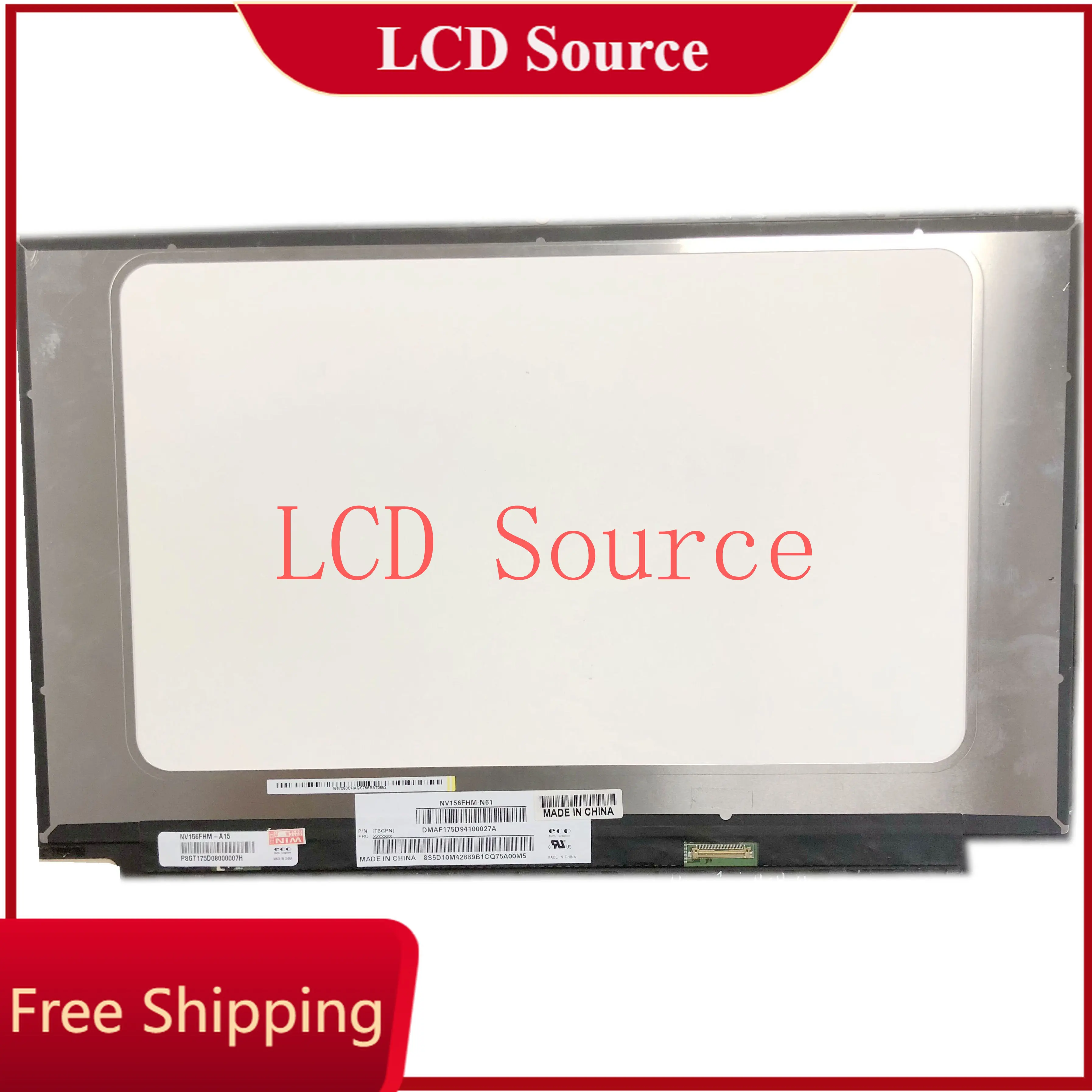 

NV156FHM-N61 NV156FHM-A15 IPS 30PIN EDP 1920X1080 PANEL 72% NTSC for Lenovo with FRU LED SCREEN