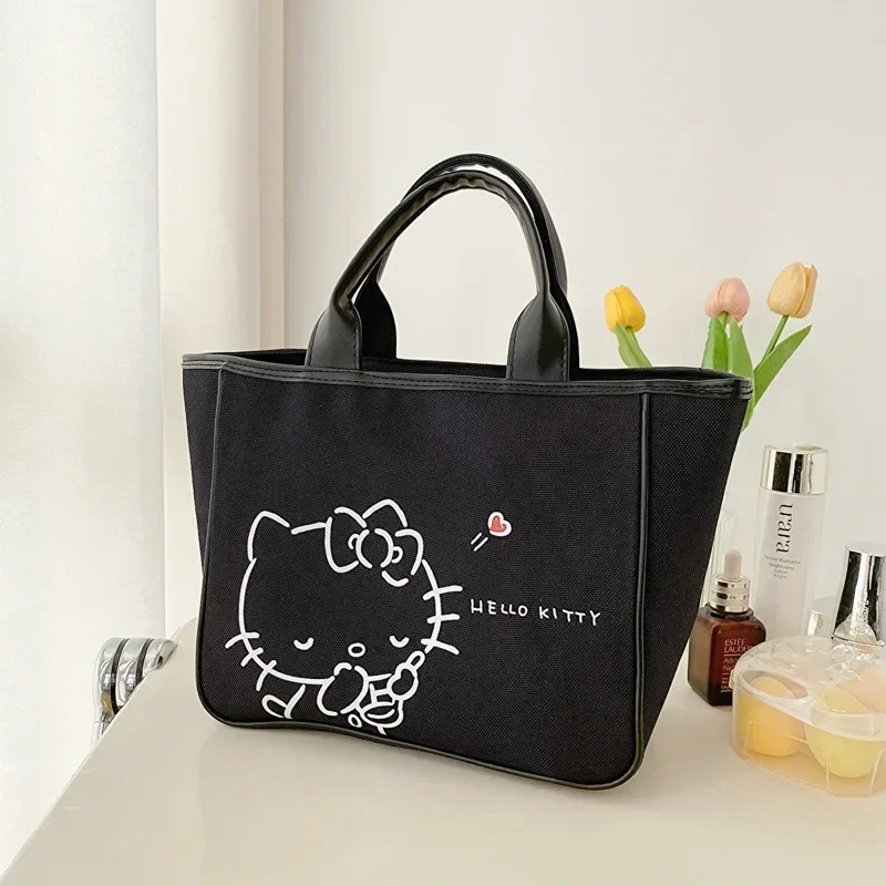 Sanrio Hallo Kitty neue tragbare Toiletten artikel Kosmetik große Kapazität Lunchbox Tote Damen Umhängetasche