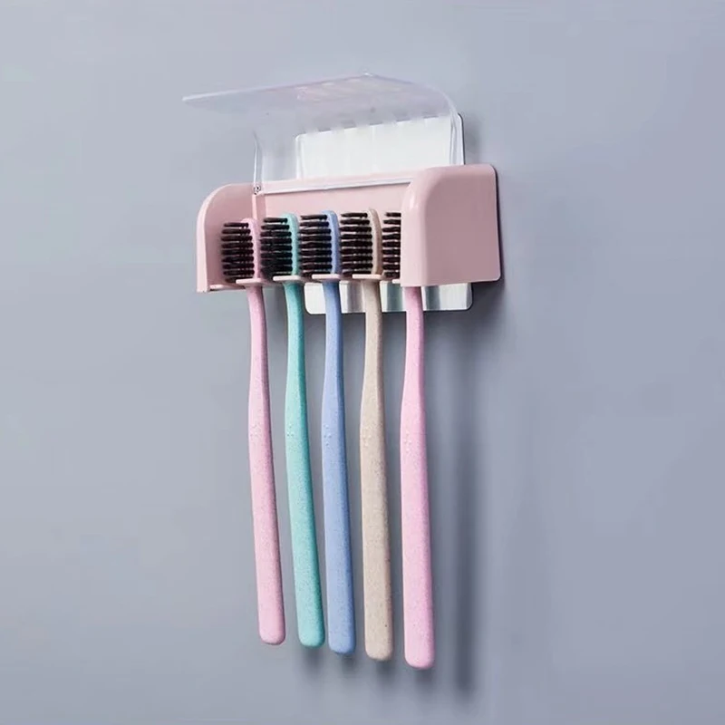 Toothbrush Holder, Storage Rack, Household Non Perforated Bathroom Toothbrush Holder, Dustproof and Waterproof Toothbrush Holder